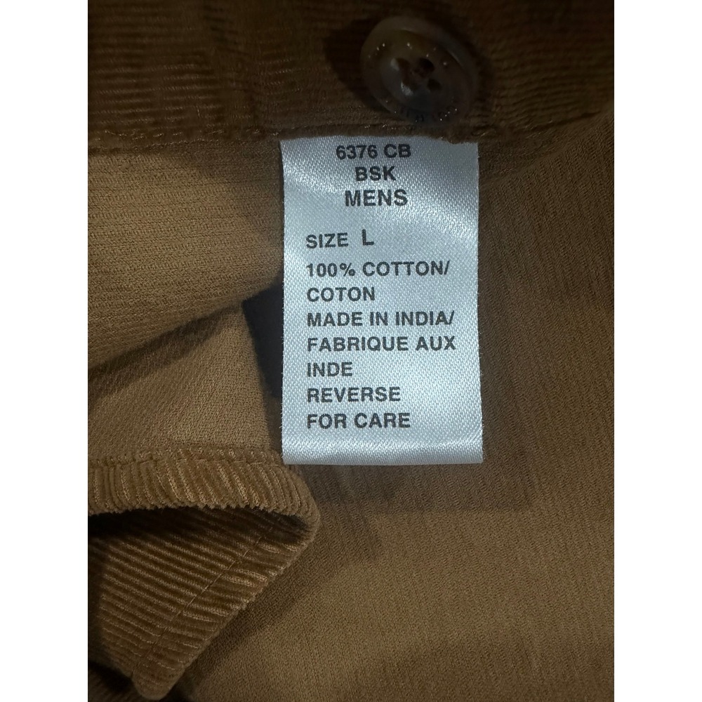 Woolrich Men's L Brown Corduroy Button Up Shirt Workwear - Picture 6 of 11